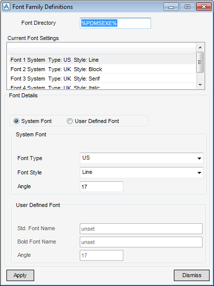 Setting Up Font Families