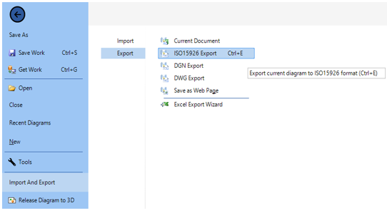ISO 15926 Export in Diagrams