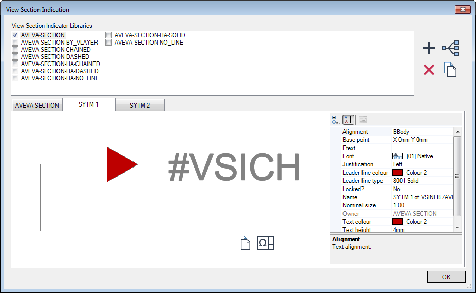 Vsym File View Section Indication