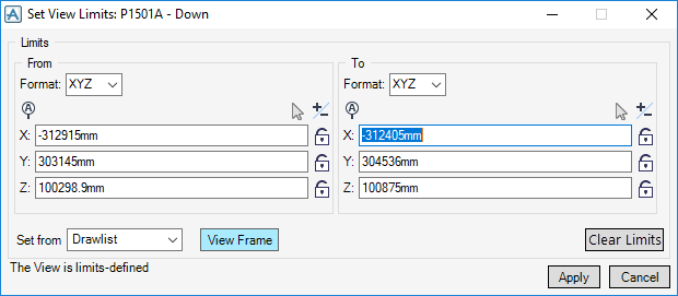 Modify View Limits